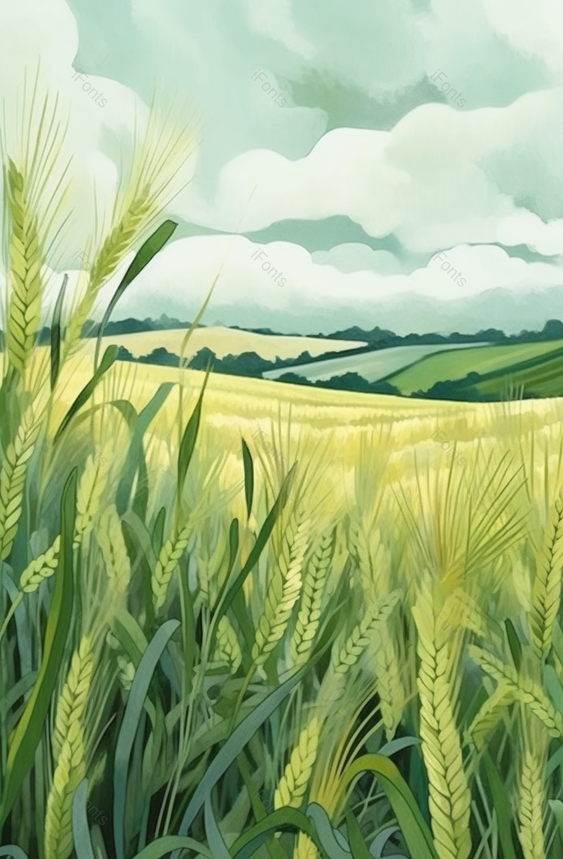 小满节气插画无字背景天空,插画/手绘图,插画/手绘图库,插画/手绘图下载,插画/手绘
